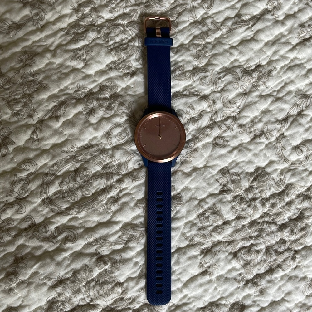 Garmin vivomove 3s blue/rose gold hybrid sport watch